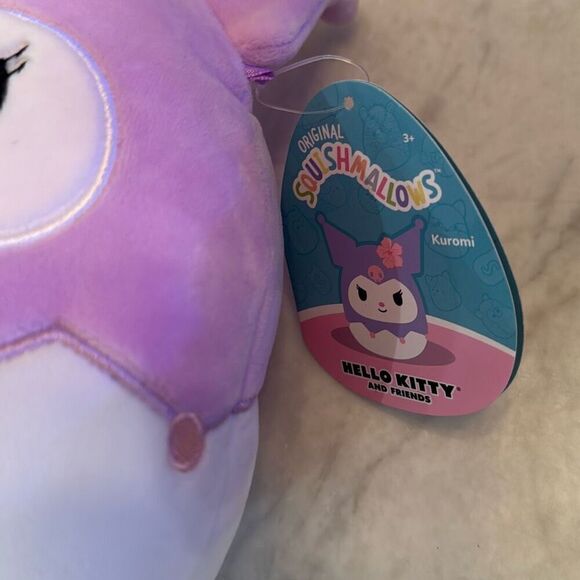 New Squishmallows Kuromi Purple Hood Cute Kawaii Sanrio Hello Kitty Plush 7 Inch - Picture 3 of 6